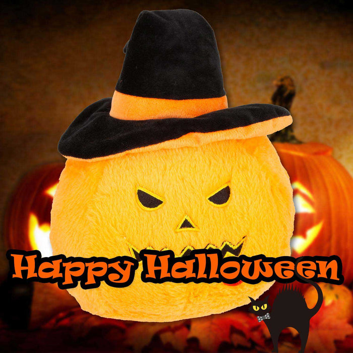 Pumpkin Singing Soft Toy Halloween Themed 30cm x 20cm Orange X 1