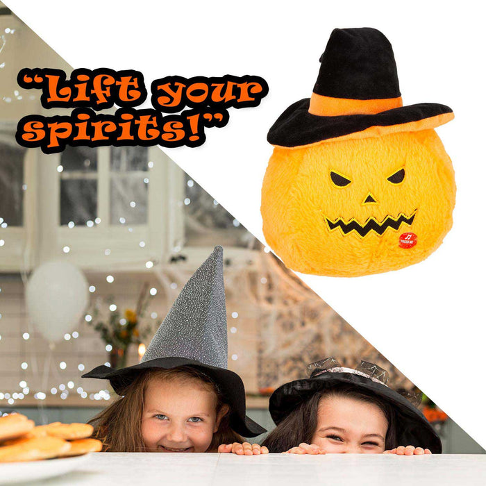 Pumpkin Singing Soft Toy Halloween Themed 30cm x 20cm Orange X 1
