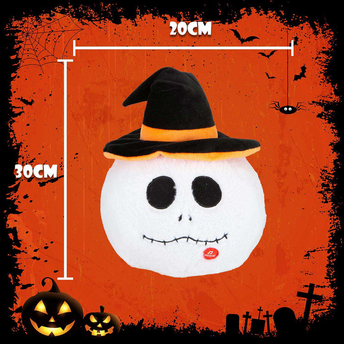 Ghost Singing Soft Toy Halloween Themed 30cm x 20cm White X 1