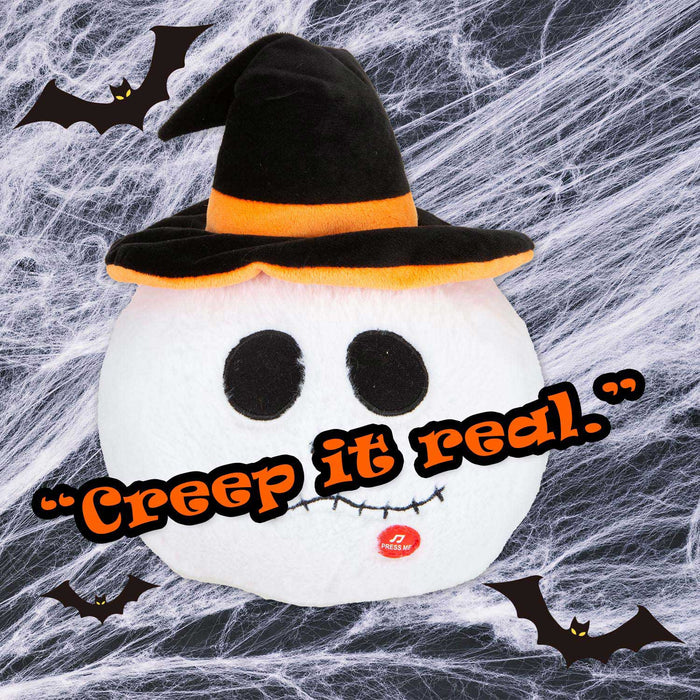 Ghost Singing Soft Toy Halloween Themed 30cm x 20cm White X 1