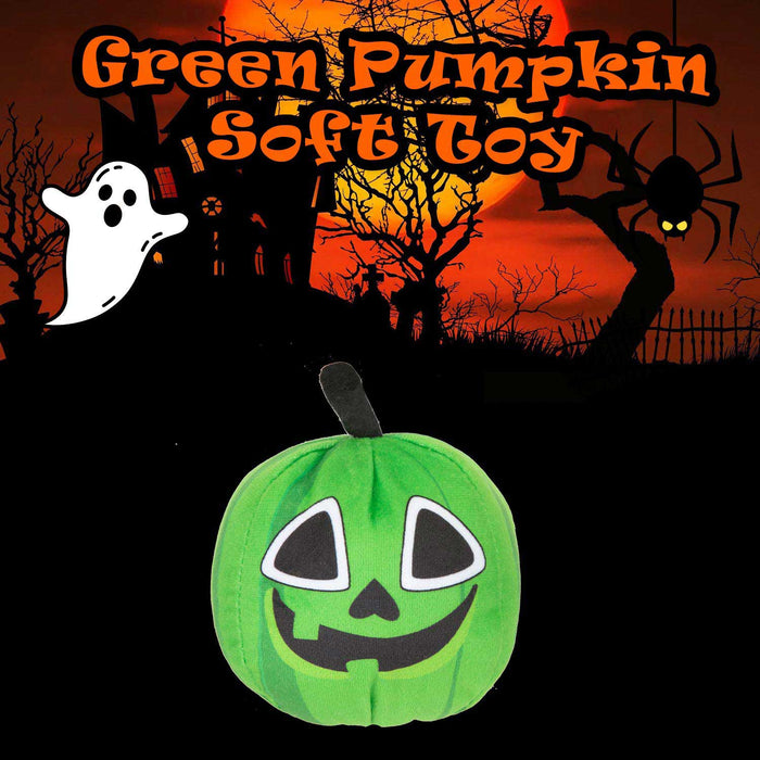 Green Pumpkin Soft Toy Halloween Themed Plush 10cm x 10cm Green X 1