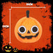 Orange Pumpkin Soft Toy Halloween Themed Plush 10cm x 10cm Orange X 1