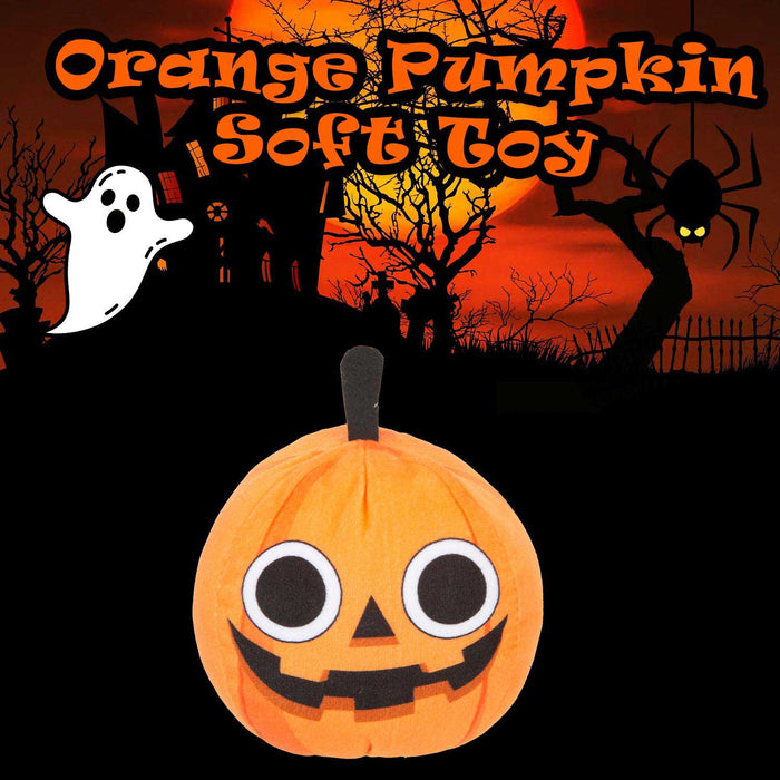 Orange Pumpkin Soft Toy Halloween Themed Plush 10cm x 10cm Orange X 1