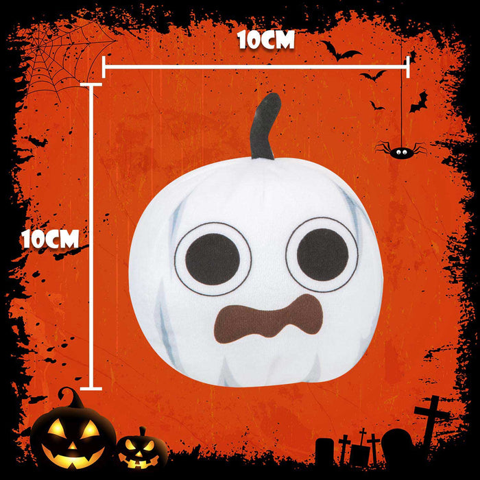 White Pumpkin Soft Toy Halloween Themed Plush 10cm x 10cm White X 1