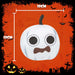 White Pumpkin Soft Toy Halloween Themed Plush 10cm x 10cm White X 1