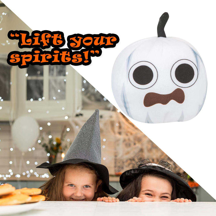 White Pumpkin Soft Toy Halloween Themed Plush 10cm x 10cm White X 1
