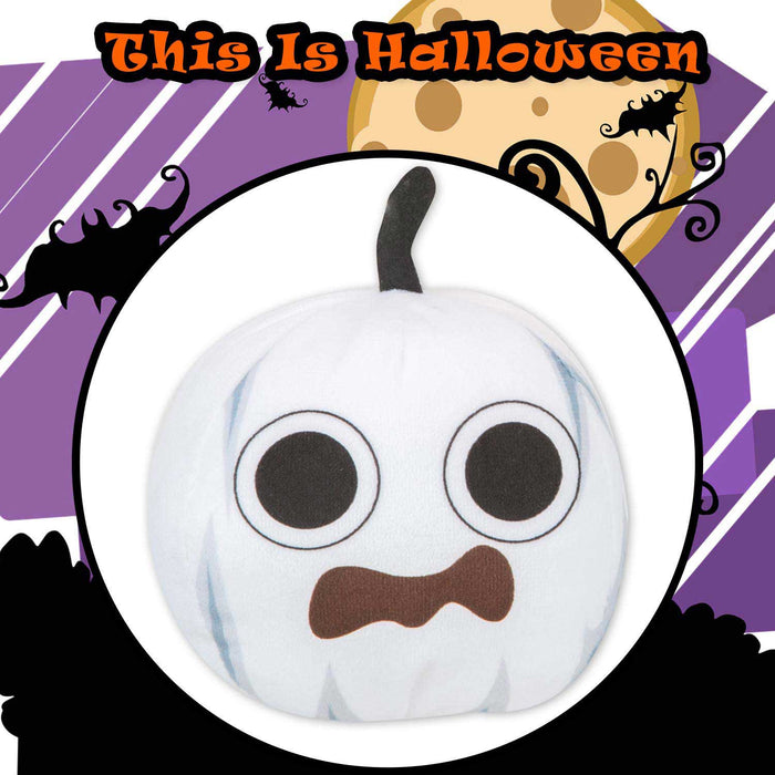 White Pumpkin Soft Toy Halloween Themed Plush 10cm x 10cm White X 1