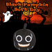 Black Pumpkin Soft Toy Halloween Themed Plush 10cm x 10cm Black X 1