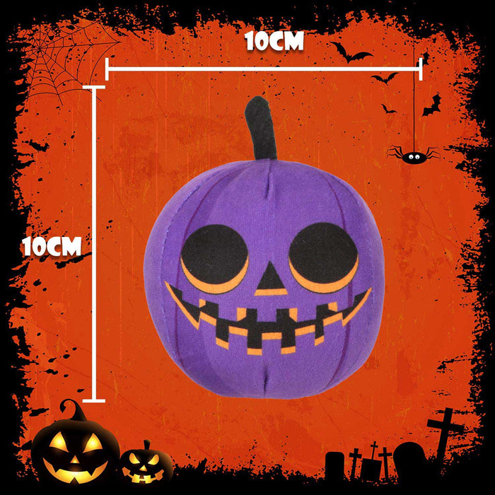 Purple Pumpkin Soft Toy Halloween Themed Plush 10cm x 10cm Purple X 1