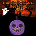 Purple Pumpkin Soft Toy Halloween Themed Plush 10cm x 10cm Purple X 1