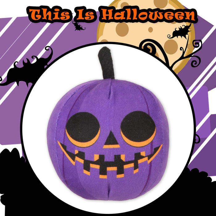 Purple Pumpkin Soft Toy Halloween Themed Plush 10cm x 10cm Purple X 1