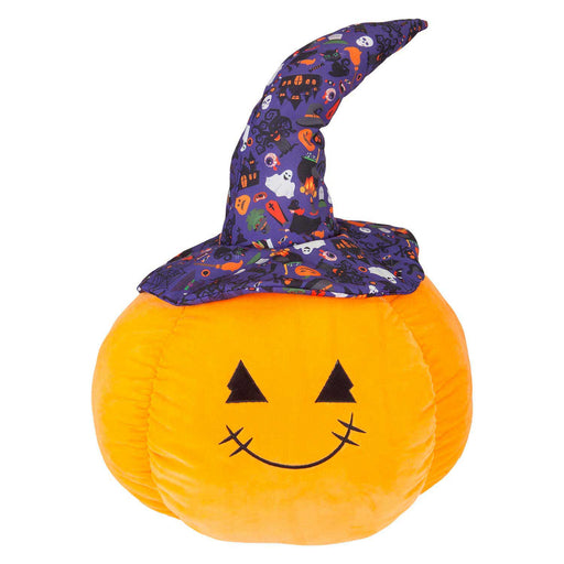 Pumpkin Soft Toy Halloween Plush 66cm x 45cm Purple Halloween Hat X 1