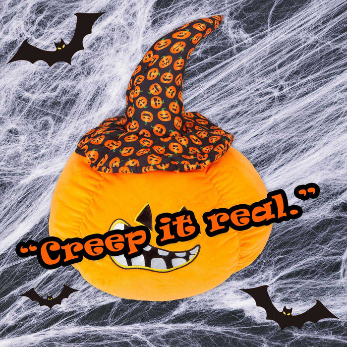 Pumpkin Soft Toy Halloween Plush 66cm x 45cm Black Pumpkin Hat X 1