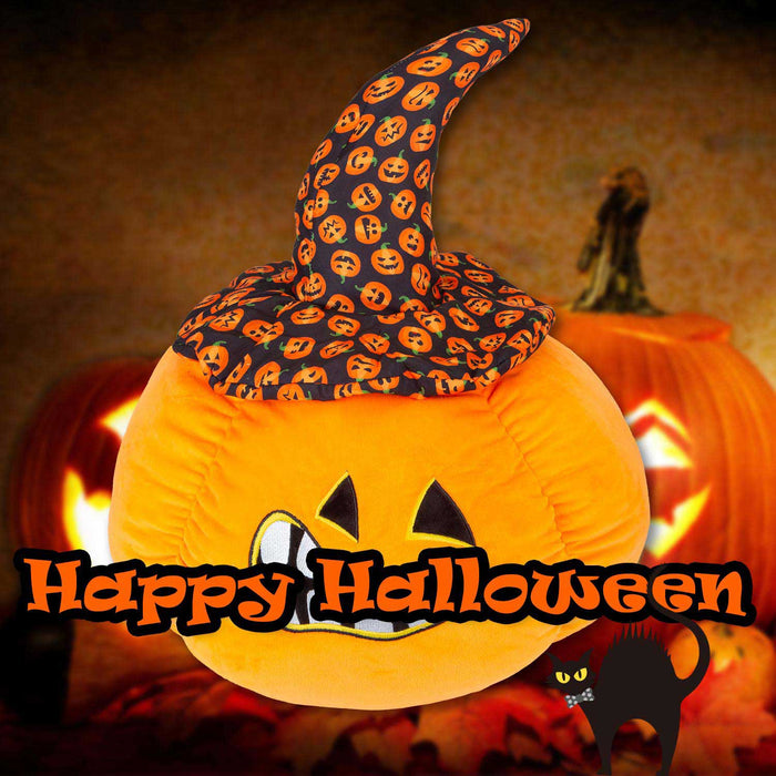 Pumpkin Soft Toy Halloween Plush 66cm x 45cm Black Pumpkin Hat X 1