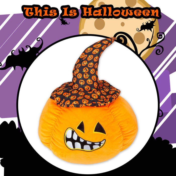 Pumpkin Soft Toy Halloween Plush 66cm x 45cm Black Pumpkin Hat X 1