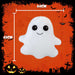 Ghost Wall Decoration Halloween Themed Plush 45cm x 44cm White X 1