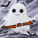 Ghost Wall Decoration Halloween Themed Plush 45cm x 44cm White X 1