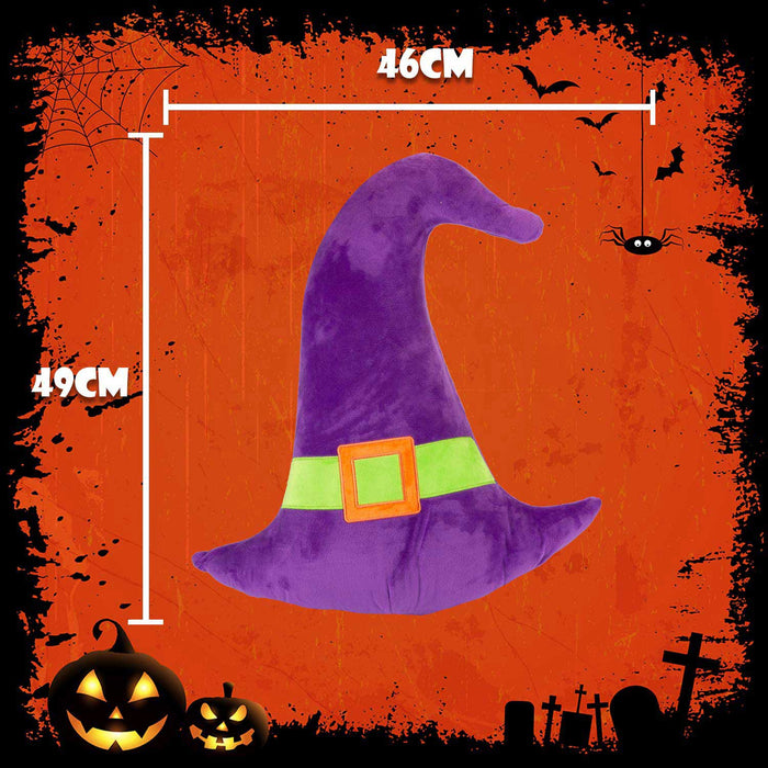 Witch Wall Decoration Halloween Themed Plush 49cm x 46cm Purple X 1