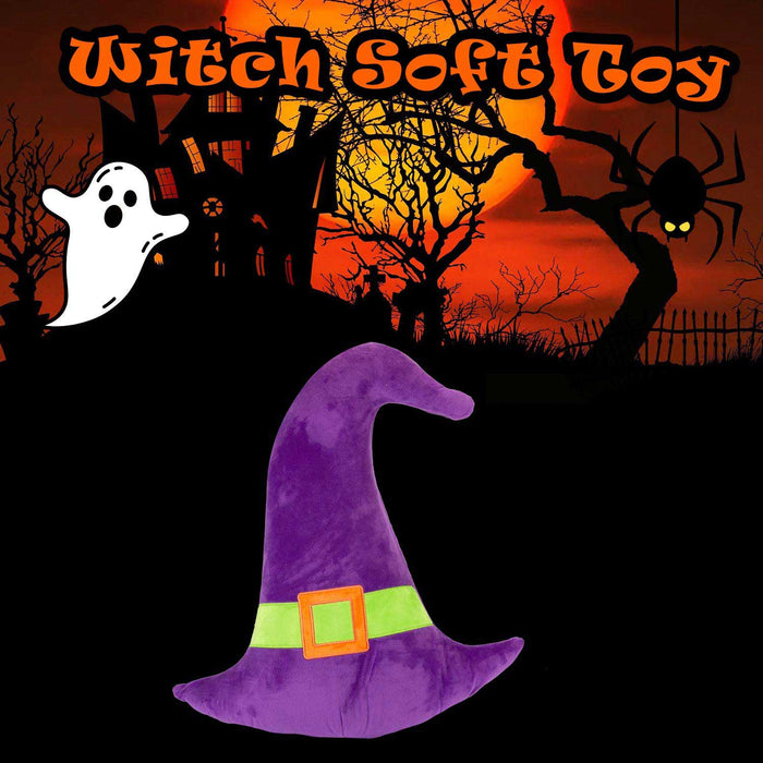 Witch Wall Decoration Halloween Themed Plush 49cm x 46cm Purple X 1