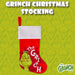 Grinch Christmas Stocking  40cm x 26cm White Cuff Sigle Grinch X 1