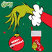 Grinch Christmas Stocking  40cm x 26cm White Cuff Sigle Grinch X 1