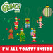 Grinch Christmas Tree Hanging 3D Decoration  6.5 x 4cm Variety 6 Pack