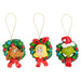 Grinch Christmas Tree Hanging 3D Decoration  8.5 x 6.5cm 3 Pack