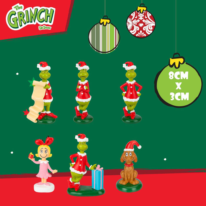 Grinch Christmas Tree Hanging 3D Decoration  8cm x 3cm  X 6 Pack