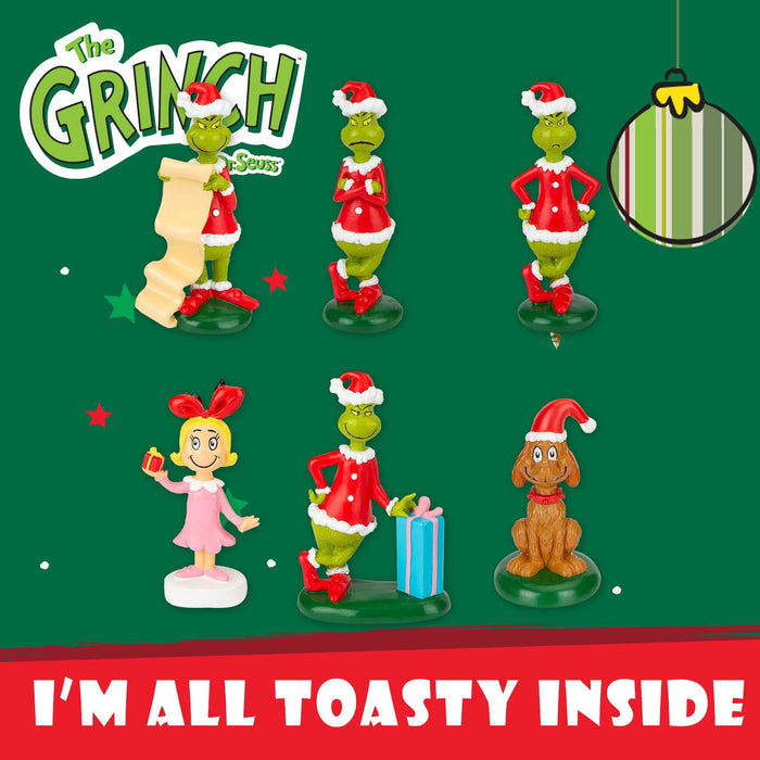 Grinch Christmas Tree Hanging 3D Decoration  8cm x 3cm  X 6 Pack