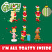 Grinch Christmas Tree Hanging 3D Decoration  8cm x 3cm  X 6 Pack