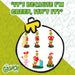 Grinch Christmas Tree Hanging 3D Decoration  8cm x 3cm  X 6 Pack