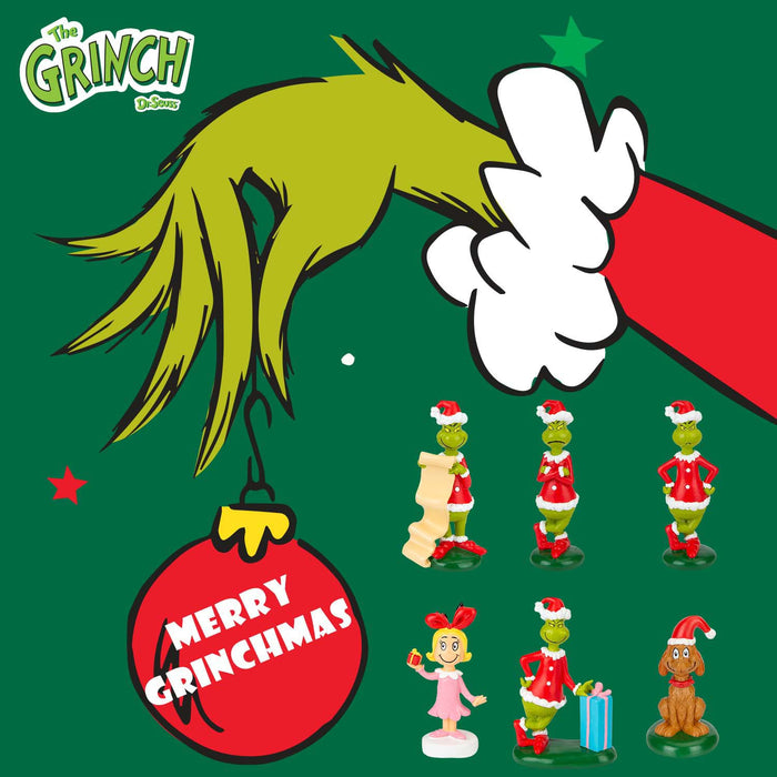Grinch Christmas Tree Hanging 3D Decoration  8cm x 3cm Variety X 6 Pack