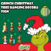 Grinch Christmas Tree Hanging 3D Decoration  8cm x 3cm Variety X 6 Pack