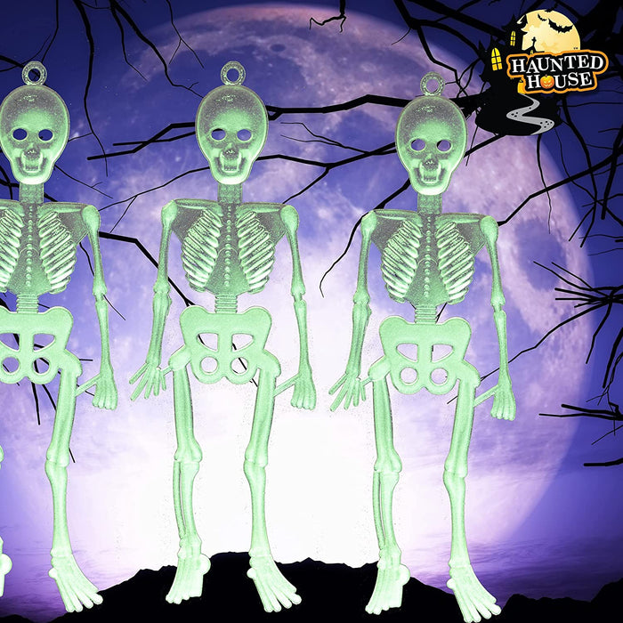Halloween Hanging Skeletons Set - Terrifying Glow In The Dark