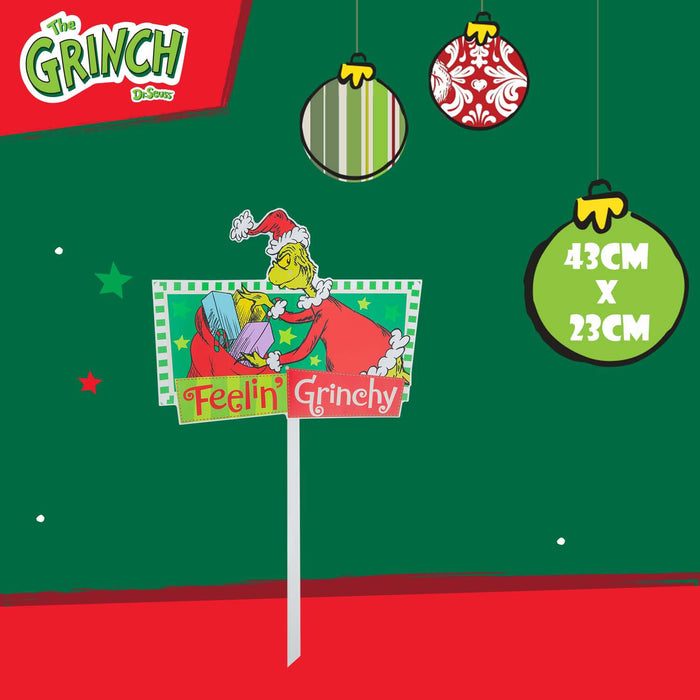 Grinch Christmas Decorative Sign Feeling Grinchy 18 Pack