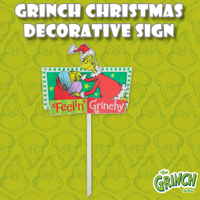 Grinch Christmas Decorative Sign Feeling Grinchy 18 Pack