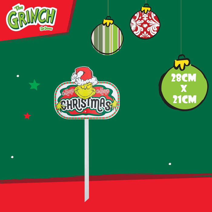 Grinch Christmas Decorative Sign Merry 24 Pack