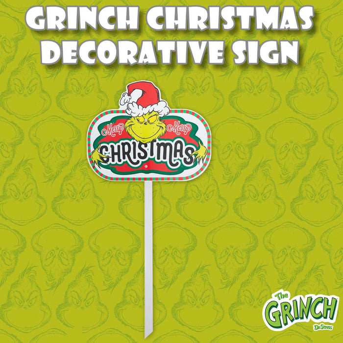 Grinch Christmas Decorative Sign Merry 24 Pack