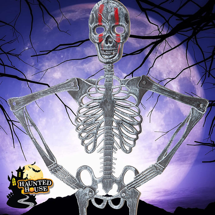 Halloween Hanging Skeleton Large- Terrifying Detailed Decoration Spooky 1.2m