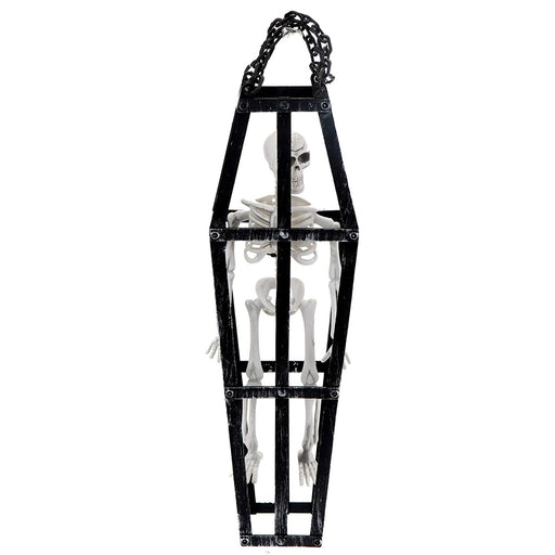 Halloween Hanging Skeleton Caged - Terrifying Detailed Decoration Spooky 41cm