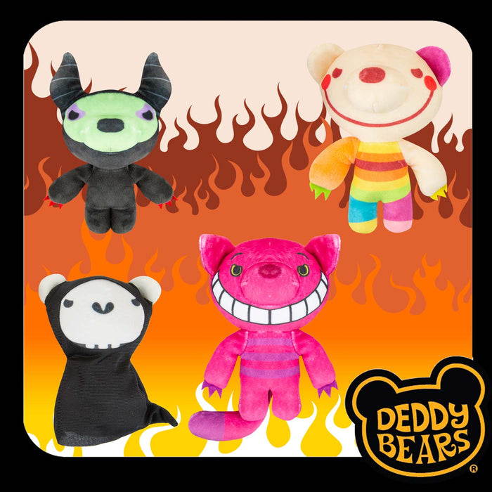 Deddy Bears Smirkkitty Soft Toy 14cm   15cm x 8cm Purple X 1