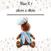 Christmas Sitting Gingerbread Boy Decoration 28cm x 18cm Blue X 1