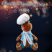 Christmas Sitting Gingerbread Boy Decoration 28cm x 18cm Blue X 1