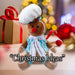 Christmas Sitting Gingerbread Boy Decoration 28cm x 18cm Blue X 1