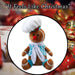 Christmas Sitting Gingerbread Boy Decoration 28cm x 18cm Blue X 1