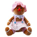 Christmas Sitting Gingerbread Girl Decoration 28cm x 18cm Pink X 1