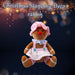 Christmas Sitting Gingerbread Girl Decoration 28cm x 18cm Pink X 1