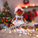 Christmas Sitting Gingerbread Girl Decoration 28cm x 18cm Pink X 1
