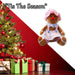 Christmas Sitting Gingerbread Girl Decoration 28cm x 18cm Pink X 1