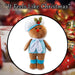 Christmas Standing Gingerbread Boy Decoration 57cm x 32cm Blue X 1